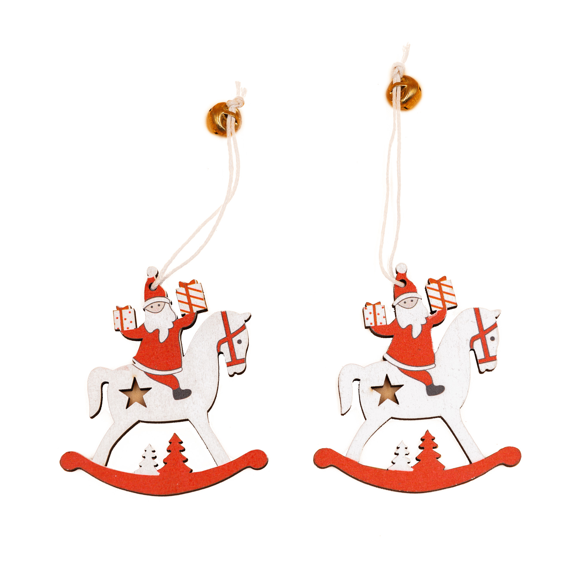 Chrisrtmas tree decoration horse, 2pcs